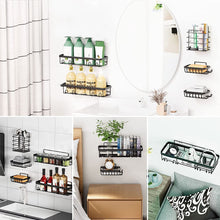 Load image into Gallery viewer, 5-Pack Shower Caddy, Adhesive Shower Organizer for Bathroom Storage & Kitchen, No Drilling, Rustproof Stainless Steel Bathroom Organizer, Shower Shelves for Inside Shower, Black