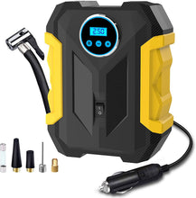 Load image into Gallery viewer, Tire Inflator Air Compressor, Portable Car Air Pump with Digital Pressure Gauge, 12V 150 PSI Cordless, Bright LED Light
