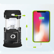 Load image into Gallery viewer, MOVSOU Solar Portable LED Emergency Lantern USB Rechargeable Super Bright Tent Lamp with Power Bank Batteries,200LM (1 PACK)