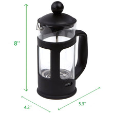 Load image into Gallery viewer, Kibhous French Press Coffee Machine Capacity 34Oz Coffee Machine, with 1 Filter, Heat-Resistant and Durable Borosilicate Glass, Black