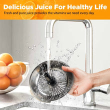 Load image into Gallery viewer, Movsou Electric Citrus Juicer for Orange Lemon Lime Grapefruit Juice, 150W Squeezer with Soft Rubber Grip, Stainless Steel Filter and Anti-drip Spout Lock - Silver