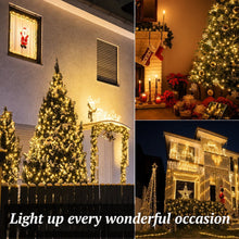 Load image into Gallery viewer, Christmas String Lights Plug in, 99FT 300 LED 8 Lighting Modes for Outdoor Christmas Tree Lights Wedding Party Decoration, Warm White
