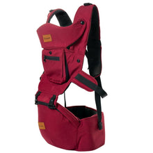 Load image into Gallery viewer, Silensys 5-in-1 Baby Strap Carrier with Hip Seat Kangaroo Bag, Detachable Multifunctional Waist Support Stool Strap, Red