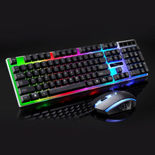 Load image into Gallery viewer, Gaming Keyboard and Mouse Combo, Mighty Rock LED Rainbow Backlit Keyboard with 104 Key Computer PC Gaming Keyboard for PC/Laptop (Black)
