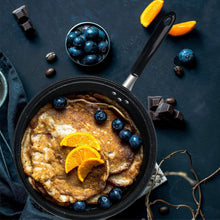 Load image into Gallery viewer, 12.6 Inch Kibhous Frying Pan with Lid, Nonstick Wok with Lid, Deep Stir Nonstick Pans, Die Cast Scratch Resistant, Smokeless Frying Pan with Glass Lid and Traditional Handle