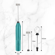 Load image into Gallery viewer, Milk Frother Wand Drink Mixer - Handheld Milk Frother Electric Whisk - Easy-Clean Stainless Steel Frother Wand & Mini Blender - Electric Coffee Frother for Milk Coffee Lattes