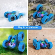 Load image into Gallery viewer, Remote Control Car Double Sided 360°Rotating 4WD RC Cars with Headlights 2.4GHz Electric Race Stunt Toy Car Rechargeable Toy Cars for Boys Girls Birthday (Blue)