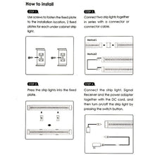 Load image into Gallery viewer, Kibhous 3 Pcs 12" Dimmable Under Cabinet Lights, 12W Under Counter LED Light Bar Linkable Kit with Dimmer Switch Kitchen, Counter Showcase, Shelf Lighting (3000K Warm White)