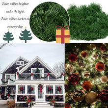 Load image into Gallery viewer, 50FT Christmas Garland for Christmas Decoration, Non-Lit Soft Green Unlit Artificial Greenery Garland for Outdoor Or Indoor Decor, Artificial Christmas Twist Garland for Wedding Party Decoration
