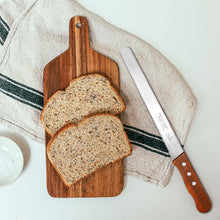Load image into Gallery viewer, Swtroom 10 inch Bread Knife Serrated Knife Sharp Wavy Edge Bread Cutter Stainless Steel for Slicing Homemade Bread Bagels Cake