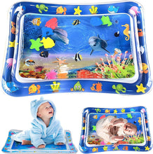 Load image into Gallery viewer, Meidong Tummy Time Baby Water Mat, Inflatable Infant Baby Toys for 3 6 12 Months,Fun Activity Center Play Mat Gift for Boy & Girl Newborn Early Sensory Development BPA-Free
