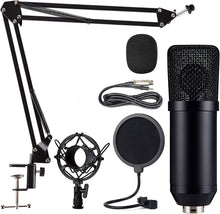Load image into Gallery viewer, MOVSOU Condenser Microphone Computer Mic Kit Professional Studio Recording Bundle for Streaming Gaming Broadcasting Singing Videos with Arm Stand Shock Mount Pop Filter and Sound Adapter