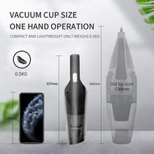 Load image into Gallery viewer, Portable Car Vacuum Cleaner, 120W Car Vacuum Cleaners Cordless, Handheld Vacuum for Quick Cleaning, Hand Held Vacuuming Cordless Rechargeable for Car Home and Office, Black