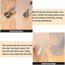 Load image into Gallery viewer, kibhous Office Mat for Hardwood Floor, 36" x 48" Rectangle Clear Chair Mat ,Matte, PVC