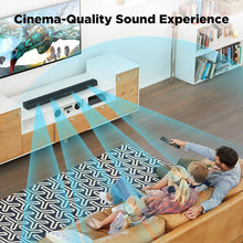Load image into Gallery viewer, Sound Bar, 50W Sound Bars for TV, 5.0 Bluetooth TV Sound bar, Wired & Wireless Soundbar, ARC/Optical/AUX Connection, Separable Soundbar 31 inch