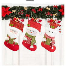 Load image into Gallery viewer, Swtroom 3 Pack 18'' Christmas Stockings Decor with 3D Santa Claus Snowman Reindeer Socks for Xmas Decor Party Gifts