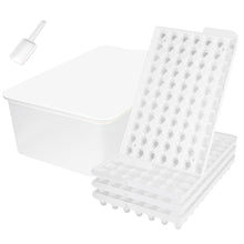 Load image into Gallery viewer, Mighty Rock Ice Cube Tray Silicone Bottom with Ice Bin Scoop 308 Pcs Tiny Crushed Ice Cubes Molds for Chilling Drinks Coffee Juice White