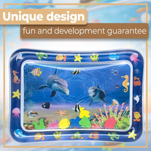 Load image into Gallery viewer, Meidong Tummy Time Baby Water Mat, Inflatable Infant Baby Toys for 3 6 12 Months,Fun Activity Center Play Mat Gift for Boy & Girl Newborn Early Sensory Development BPA-Free