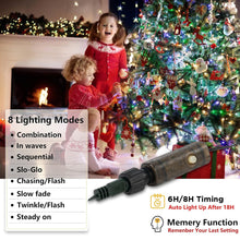 Load image into Gallery viewer, 6.6 FT x 16 Christmas Tree Lights,400 LED Christmas Lights with 8 Modes & Memory Function,Outdoor Indoor String Lights With Remote Control for Christmas Decorations-Multi color