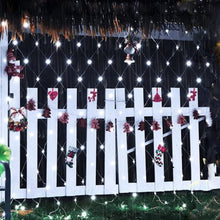 Load image into Gallery viewer, LED Christmas Net Lights,12ft x 5ft 360 LED 8 Modes Bush Mesh Lights Connectable,with Timer Waterproof for Christmas Indoor Outdoor Holiday Lighting Decorations, White