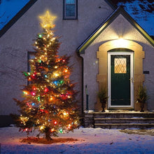 Load image into Gallery viewer, Christmas 12 inch Glitter Gold Star Tree Topper Lighted with Warm Yellow LED Lights for Xmas Tree Decorations, Indoor Decor
