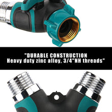 Load image into Gallery viewer, Aedavey 2 Way Hose Splitter, 2 Way Water Splitter Heavy Duty, Garden Faucet, Faucet Splitter, Hose and Splitter, Garden Hose and Splitter, Hose Bib Splitter, with Shut off Valve
