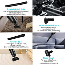 Load image into Gallery viewer, Portable Car Vacuum Cleaner, 120W Car Vacuum Cleaners Cordless, Handheld Vacuum for Quick Cleaning, Hand Held Vacuuming Cordless Rechargeable for Car Home and Office, Black