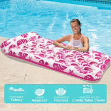 Load image into Gallery viewer, COWIN Inflatable Pool Floats Hammock, 73 X 34 Inches Adults for Size Water Hammock Lounge with Headrest, Floating Pool Lounge Chair for Men and Women (Red)