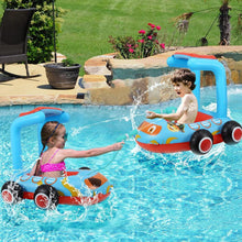 Load image into Gallery viewer, Funsmile Toddlers Inflatable Toddler Floaties Pool Float Toys 35.4×31.4in with Water Spray Gun Kids Pirate Boat Summer Party Aged 3-6