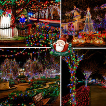 Load image into Gallery viewer, 4 Pack Christmas Tree String Lights Christmas Fairy Lights Multicolor LED with 8 Modes Battery Operated Indoor Outdoor Waterproof Lights