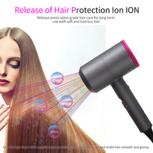 Load image into Gallery viewer, MOVSOU 1800W Professional Hair Dryer with Diffuser Ionic Conditioning - Powerful, Fast Hairdryer Blow Dryer,AC Motor Heat Hot and Cold Wind Constant Temperature Hair Care Without Damaging Hair