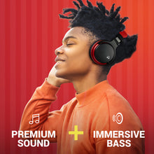 Load image into Gallery viewer, COWIN E7 Bluetooth Headphones Active Noise Cancelling Wireless over Ear Bluetooth Headphones Comfortable Protein Earpads 30H Playtime for TV, Home ,Office, Black and Red