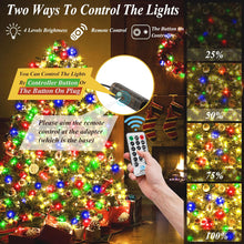 Load image into Gallery viewer, 6.6 FT x 16 Christmas Tree Lights,400 LED Christmas Lights with 8 Modes & Memory Function,Outdoor Indoor String Lights With Remote Control for Christmas Decorations-Multi color