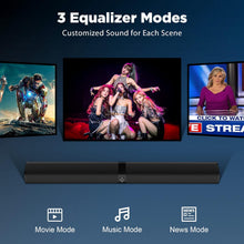 Load image into Gallery viewer, Sound Bar, 50W Sound Bars for TV, 5.0 Bluetooth TV Sound bar, Wired & Wireless Soundbar, ARC/Optical/AUX Connection, Separable Soundbar 31 inch