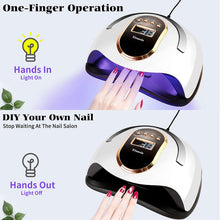 Load image into Gallery viewer, Meidong Gel Dryer Lamp for Manicure UV LED Nail Dryer Smart Sensor LCD Display Nail Lamp 168W Powerful Professional Lamp For Drying Nails