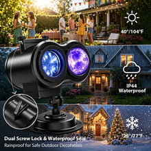 Load image into Gallery viewer, Movsou Halloween Outdoor Projector Lights, Upgraded Holiday Projectors,16 HD Slides LED Waterproof Light (Ocean Wave & Patterns) for Outside Home Party Xmas Decor