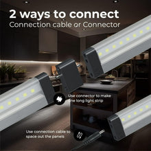 Load image into Gallery viewer, Kibhous 3 Pcs 12" Dimmable Under Cabinet Lights, 12W Under Counter LED Light Bar Linkable Kit with Dimmer Switch Kitchen, Counter Showcase, Shelf Lighting (3000K Warm White)
