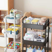 Load image into Gallery viewer, Maraawa 3-Tier Rolling Storage Cart Shelves Rolling Utility Cart Organizer Cart Movable Storage Organizer Bathroom Kitchen Office Workshop White