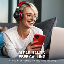 Load image into Gallery viewer, COWIN E7 Bluetooth Headphones Active Noise Cancelling Wireless over Ear Bluetooth Headphones Comfortable Protein Earpads 30H Playtime for TV, Home ,Office, Black and Red