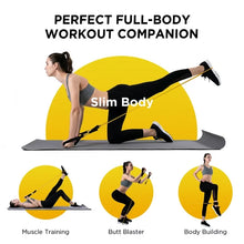 Load image into Gallery viewer, Resistance Bands Exercise Bands Workout Bands - Up to 150lb, Indoor and Outdoor Bands with Door Anchor and Handles for Strength, Slim, Yoga, Home Gym Equipment for Men/Women