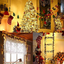Load image into Gallery viewer, Funsmile Christmas String Lights LED Twinkle Cluster Lights 82Ft 200Led 8 Modes Timer Memory Function for Christmas Xmas Tree Holiday Party Garden Warm White