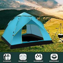 Load image into Gallery viewer, Aedavey Camping Tent 3 Person Automatic Pop Up Instant Tent Waterproof Windproof Portable 7' x 7' x 53" Lake Blue