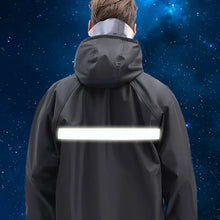 Load image into Gallery viewer, Raincoat Waterproof Men's Long Rain Jacket Lightweight Rainwear Reflective Reusable with Hood