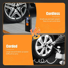 Load image into Gallery viewer, Cordless Tire Inflator 150 PSI Tire Inflator Portable Air Compressor With Digital LCD Pressure Gauge Electric Air Pump Quick Inflation For Car, Motorcycle, Bicycle Tires And Balls