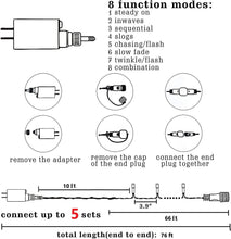 Load image into Gallery viewer, Silensys Christmas String Lights 66Ft 200LEDs Timer Chritsmas Tree Lights 8 Modes for Indoor Xmas Party Yard Garden Multi Colored