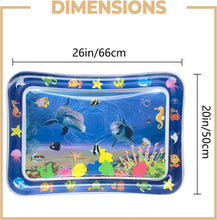 Load image into Gallery viewer, Meidong Tummy Time Baby Water Mat, Inflatable Infant Baby Toys for 3 6 12 Months,Fun Activity Center Play Mat Gift for Boy & Girl Newborn Early Sensory Development BPA-Free