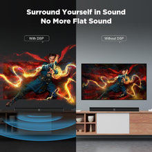 Load image into Gallery viewer, Sound Bar, 50W Sound Bars for TV, 5.0 Bluetooth TV Sound bar, Wired & Wireless Soundbar, ARC/Optical/AUX Connection, Separable Soundbar 31 inch