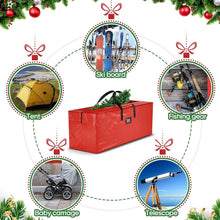 Load image into Gallery viewer, funsmile store Christmas Tree Storage Bag Storage Container Fits up to 7.5 ft Disassembled Tree Zippered Bag with Carry Handles 48" x 15" x 20" Red