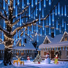 Load image into Gallery viewer, Christmas Lights Outdoor, Icicle String Light 16 Tubes 384LEDs for Xmas Tree Christmas Decorations Party Wedding Holiday Yard, Blue