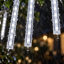 Load image into Gallery viewer, Christmas Lights Outdoor, Icicle String Light 8 Tubes 192LEDs for Xmas Tree Christmas Decorations Party Wedding Holiday Yard, Cool White